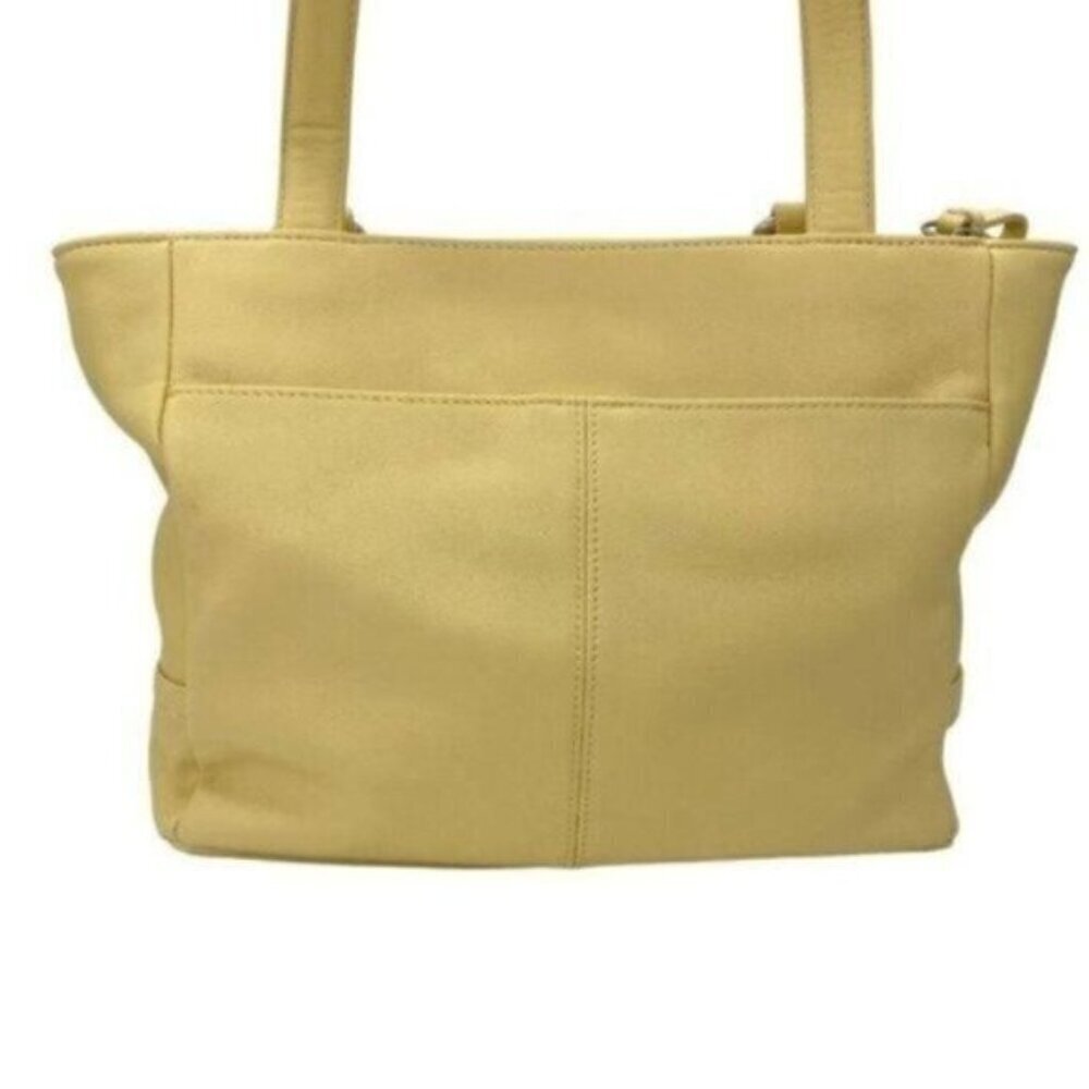 Giani Bernini Nappa Classic Leather Butter Yellow Womens Shoulder Bag - Picture 8 of 13